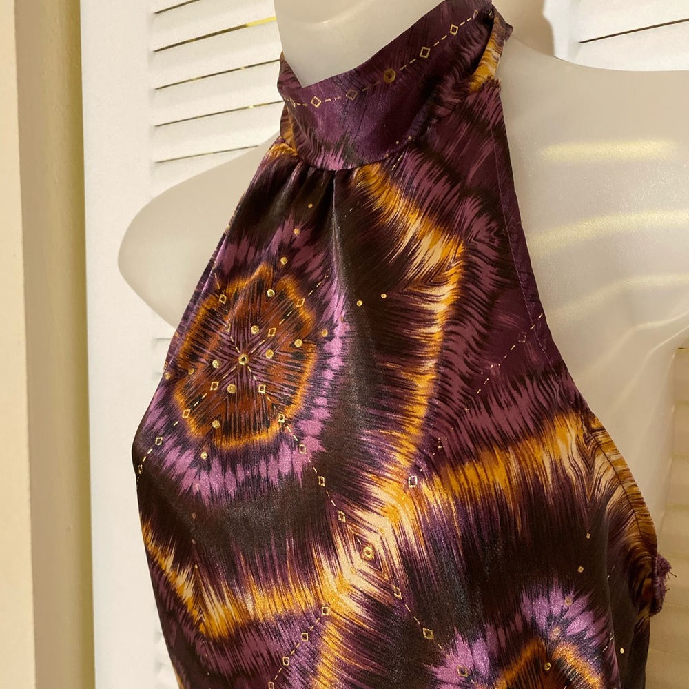 ๐P.O.P SEXY SATIN TANK TOP PURPLE SIZE SMALL - Picture 2 of 6